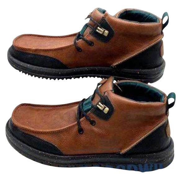 Men\'s Size 9 HEY DUDE  Bradley Chukka Boots Brown/Black Casual Shoes 44864-22G main image 3